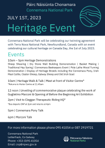Announcement for Heritage Event on Canada Day