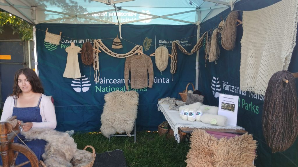 A close up photo of Cladoir wool and items made with the wool